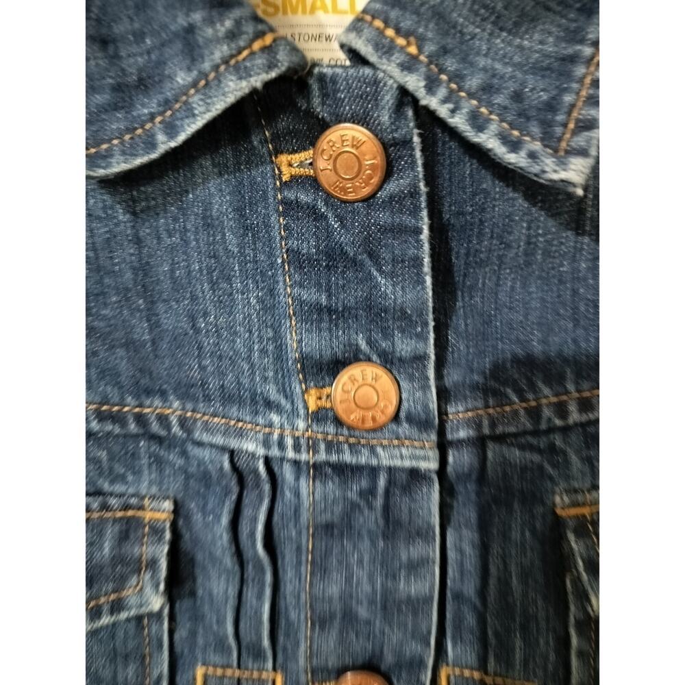 3510) J. Crew Denim Button Down Long Sleeve Jacket Size XS - Picture 4 of 8